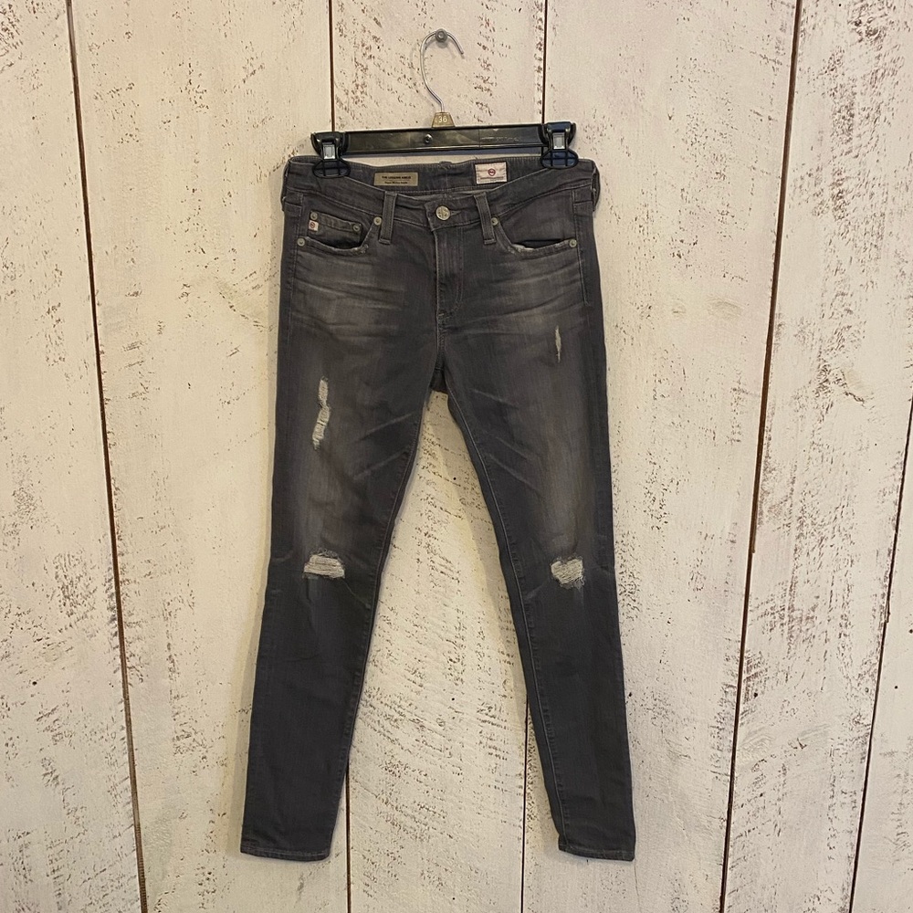 Ag Adriano Goldschmied Grey skinny jeans